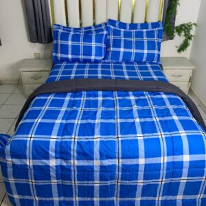 7/7 PATTERN DUVET SET COMBINED WITH PLAIN