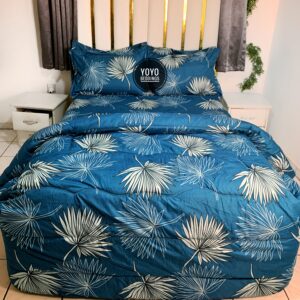 4/6 PATTERN DUVET SET COMBINED WITH PLAIN BLACK