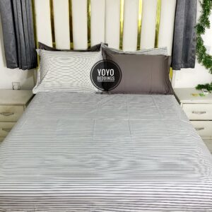 7/7 AMERICAN POLISH COTTON BEDSHEET WITH FOUR PILLOW CASES
