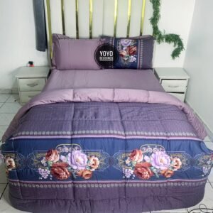 America Polish Cotton pattern and plain duvet set