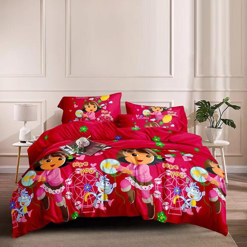 turkish pattern cartoon character duvet set.
