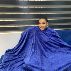 Blue Fluffy throw blanket